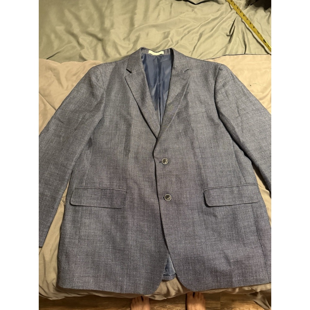Joseph Abboud Sport Coat Mens‎ 44R Tailored Fit  Gray Linen/ Wool Two Button
